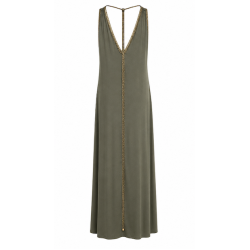 AGGEL T-BACK MAXI DRESS SS63137KF KHAKI 