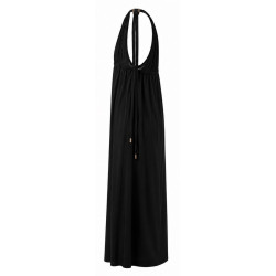 AGGEL V-NECK MAXI DRESS SS63137KF BLACK 