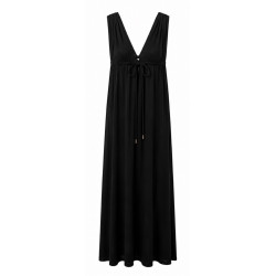 AGGEL V-NECK MAXI DRESS SS63137KF BLACK 