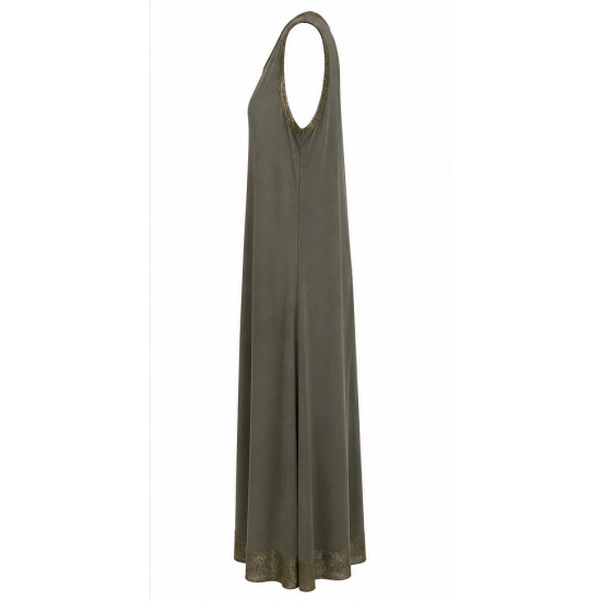 AGGEL SLEEVELESS MAXI DRESS SS63139KF KHAKI 