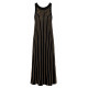AGGEL STRIPED KNIT MAXI DRESS SS63157K BLACK
