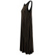 AGGEL STRIPED KNIT MAXI DRESS SS63157K BLACK