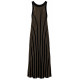 AGGEL STRIPED KNIT MAXI DRESS SS63157K BLACK