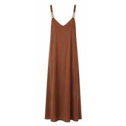 AGGEL BROWN SLIP DRESS SS63166KF MOCCA