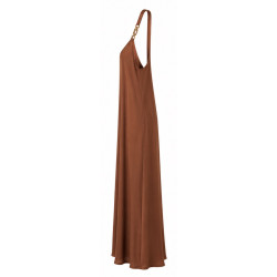 AGGEL BROWN SLIP DRESS SS63166KF MOCCA