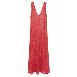 AGGEL SLEEVELESS V-NECK DRESS SS63168K FUCHSIA