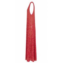 AGGEL SLEEVELESS V-NECK DRESS SS63168K FUCHSIA