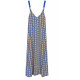 AGGEL GEOMETRIC PRINT MAXI DRESS SS63182KF ROYAL BLUE 