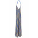 AGGEL GEOMETRIC PRINT MAXI DRESS SS63182KF ROYAL BLUE 