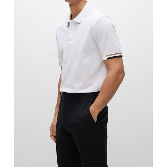 BOSS PARLAY 147 POLO 50467113 100-WHITE