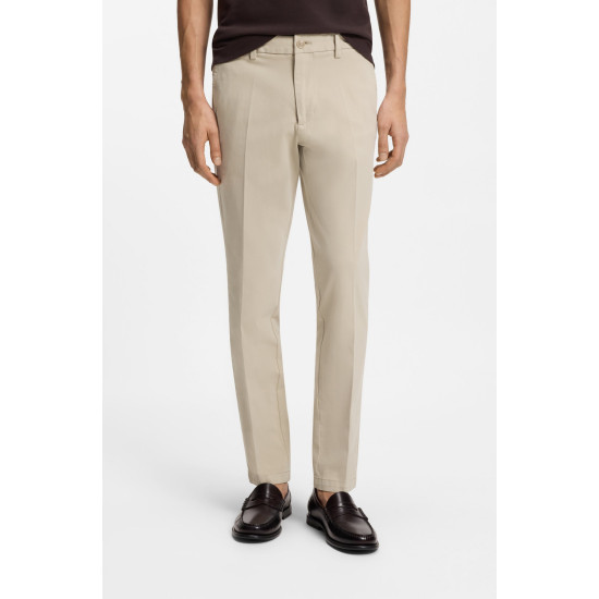 BOSS H KAITON TROUSERS IN STRETCH-COTTON 50543312 131-OPEN WHITE