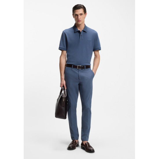 BOSS P KAITON ZIP SLIM TROUSERS 50543945 468-OPEN BLUE