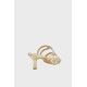 CARRANO KITTEN HEEL METAL SOFT MULES 322086 GOLD