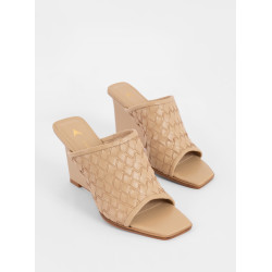 CARRANO SOFT LEATHER WEDGE SANDALS 921005 GINGER