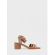 CARRANO NOBUVK SMOOTH SANDAL HEELS 964005 HONEY