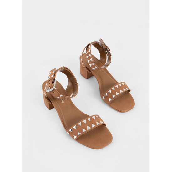 CARRANO NOBUVK SMOOTH SANDAL HEELS 964005 HONEY