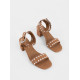 CARRANO NOBUVK SMOOTH SANDAL HEELS 964005 HONEY