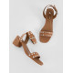 CARRANO NOBUVK SMOOTH SANDAL HEELS 964005 HONEY