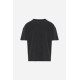 DIRTY LAUNDRY PIQUET T-SHIRT WITH RAW EDGES DLMT000606-VINTAGE BLACK