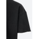 DIRTY LAUNDRY PIQUET T-SHIRT WITH RAW EDGES DLMT000606-VINTAGE BLACK