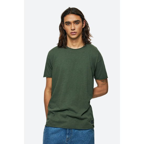 DIRTY LAUNDRY RELAXED SLEEVES T-SHIRT DLMT000637-KHAKI