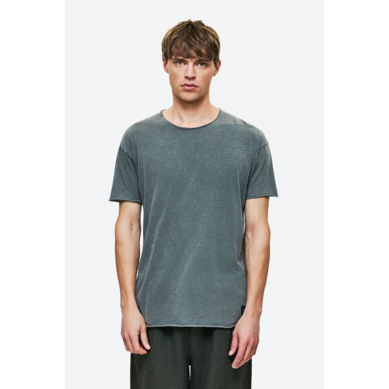 DIRTY LAUNDRY RELAXED SLEEVES T-SHIRT DLMT000637-VINTAGE GREY
