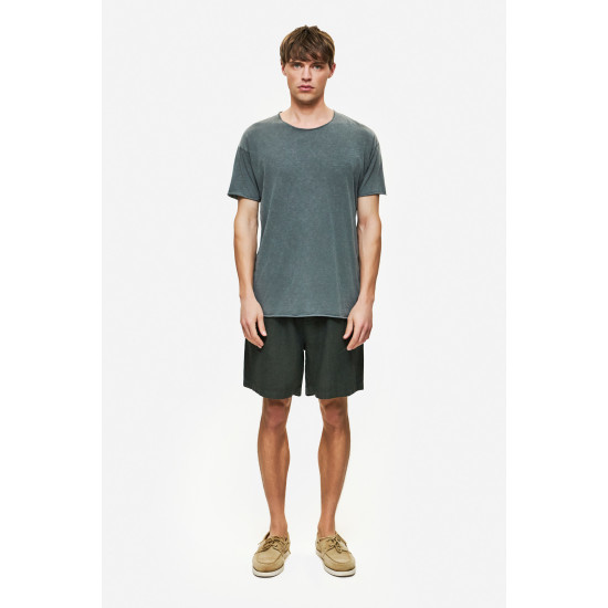 DIRTY LAUNDRY RELAXED SLEEVES T-SHIRT DLMT000637-VINTAGE GREY