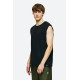 DIRTY LAUNDRY SLUB TANK TOP WITH RAW EDGES DLMTT000002 - BLACK