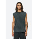 DIRTY LAUNDRY SLUB TANK TOP WITH RAW EDGES DLMTT000002 - VINTAGE BLACK