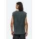 DIRTY LAUNDRY SLUB TANK TOP WITH RAW EDGES DLMTT000002 - VINTAGE BLACK