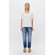DIRTY LAUNDRY OVERSIZED V NECK T-SHIRT DLWT000131 - WHITE