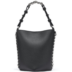DKNY RIONA BUCKET HANDBAG R54JAO10 71Y1-BLACK/SILVER
