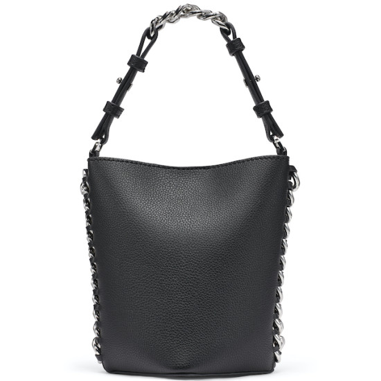 DKNY RIONA BUCKET HANDBAG R54JAO10 71Y1-BLACK/SILVER