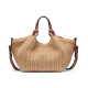 DKNY PAULA TOTE HANDBAG R61AOM60 M1K6-NATURAL/SADDLE