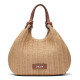 DKNY PAULA TOTE HANDBAG R61AOM60 M1K6-NATURAL/SADDLE