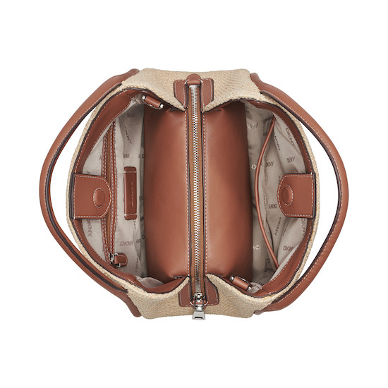 DKNY CAPRI HOBOS HANDBAG R61CDK69 M1K6-NATURAL/SADDLE 