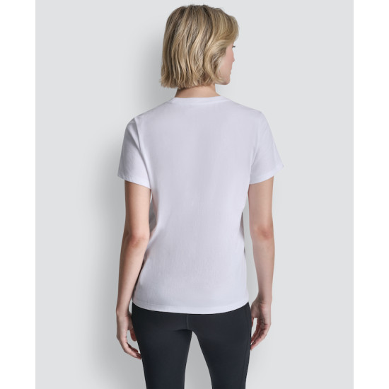 DKNY LOGO ΜΠΛΟΥΖΑΚΙ ΚΟΝΤΟΜΑΝΙΚΟ DP6T1533 0091-WHITE