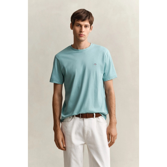 GANT REG SHIELD SS T-SHIRT 2003184 323-MUTED TURQUOISE