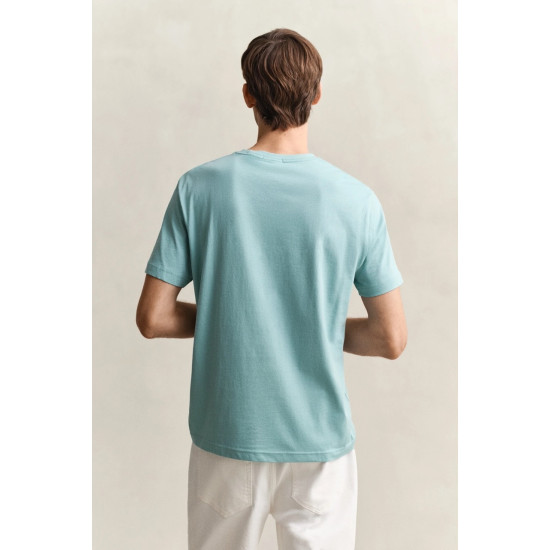 GANT REG SHIELD SS T-SHIRT 2003184 323-MUTED TURQUOISE
