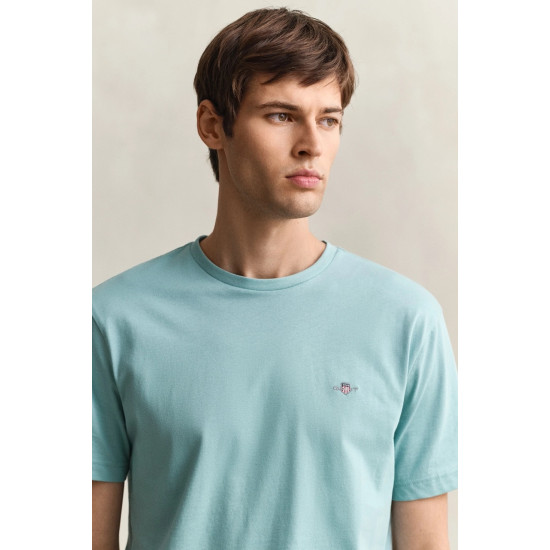 GANT REG SHIELD SS T-SHIRT 2003184 323-MUTED TURQUOISE
