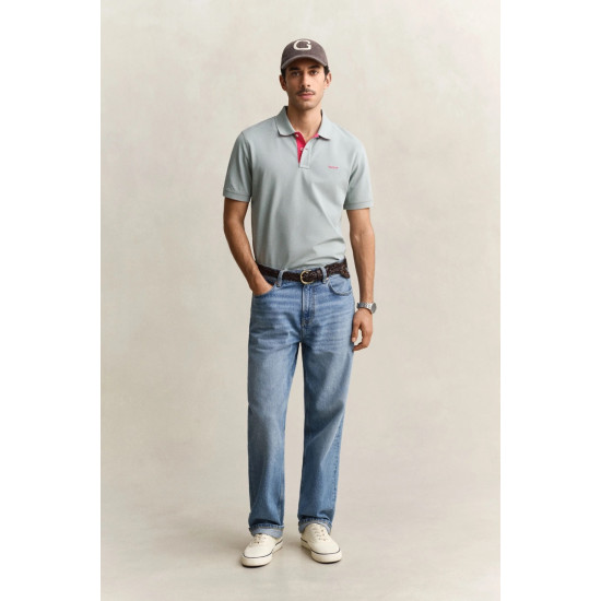 GANT REG CONTRAST PIQUE SS POLO 2062026 010-CERAMIC GREY