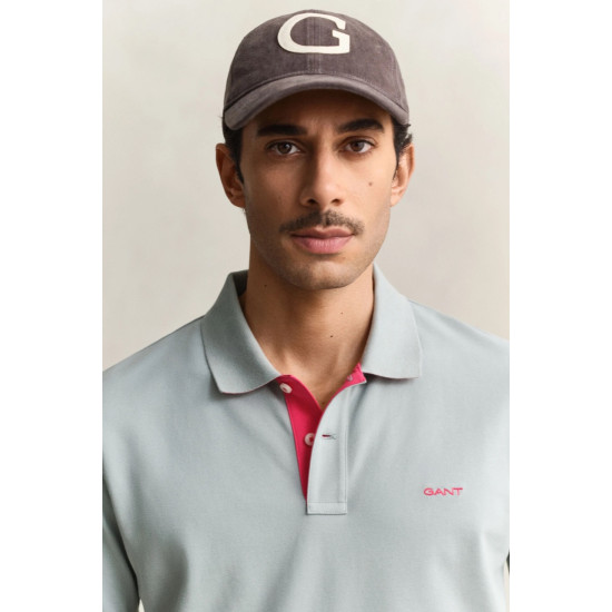 GANT REG CONTRAST PIQUE SS POLO 2062026 010-CERAMIC GREY