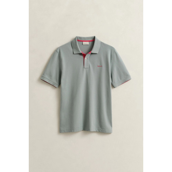 GANT REG CONTRAST PIQUE SS POLO 2062026 010-CERAMIC GREY