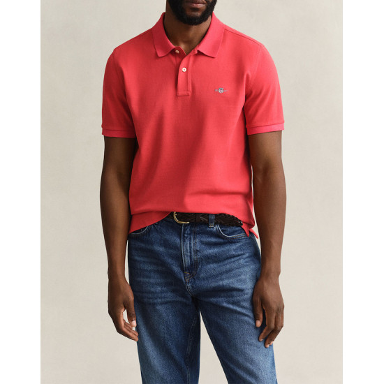 GANT REG CONTRAST PIQUE SS POLO 2062026 641-ROSE RED