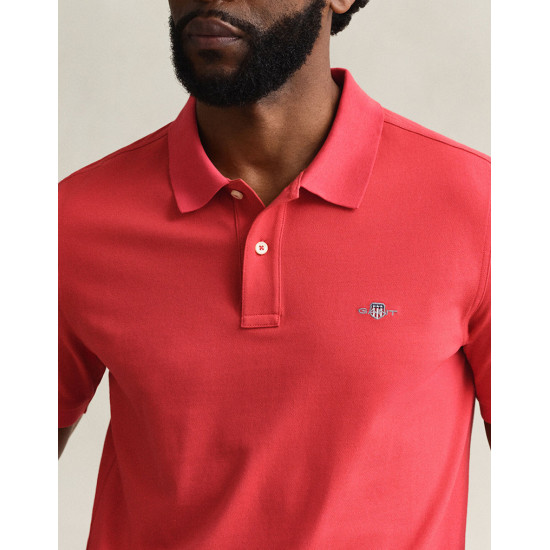 GANT REG CONTRAST PIQUE SS POLO 2062026 641-ROSE RED