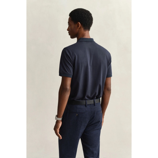 GANT REG CONTRAST PIQUE SS POLO 2062026 433-EVENING BLUE