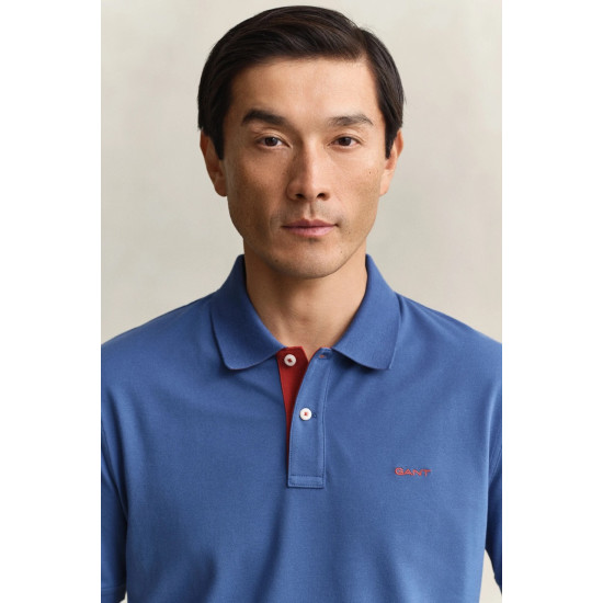 GANT REG CONTRAST PIQUE SS POLO 2062026 442-VINTAGE BLUE
