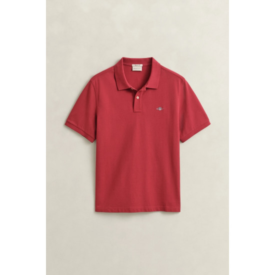 GANT REG SHIELD SS PIQUE POLO 2210 609-MUTED RED