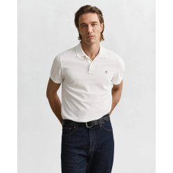 GANT REG SHIELD SS PIQUE POLO 2210 110-WHITE