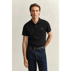 GANT REG SHIELD SS PIQUE POLO 2210 005 BLACK